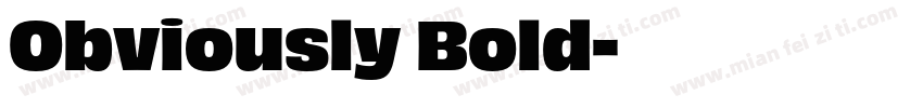 Obviously Bold字体转换